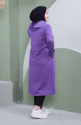 كاب رياضي مزود بقبعة 3081-11 لون ليلكي داكن 3081-11