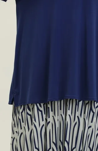 Tailleur Jupe Plissée Bleu Tk220 597