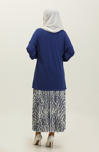 Pak Met Plooirok Blauw Tk220 597