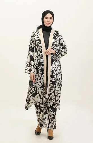 Costume Triple à Motifs Noir Tk243 609