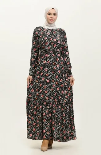 Geknöpftes Kleid Schwarz 7740 615
