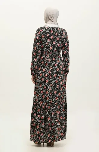 Geknöpftes Kleid Schwarz 7740 615
