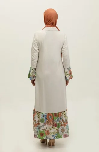 Robe Détail Fleur Vert 7822 620