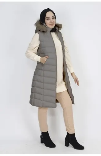 Pocket Zipper Filled Inflatable Vest 1026-01 Gray 1026-01