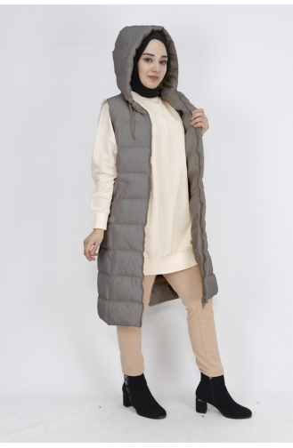 Gilet Gonflable Rempli De Poches 3023-01 Gris 3023-01