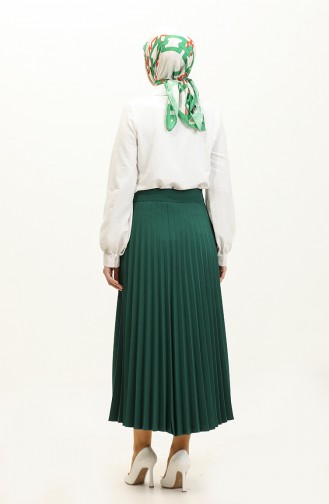 Pleated Skirt 2249-04 Emerald Green 2249-04