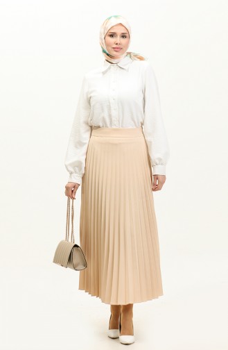 Pleated Skirt 2249-05 Beige 2249-05