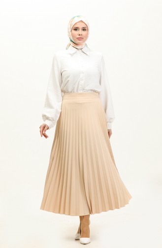 Pleated Skirt 2249-05 Beige 2249-05