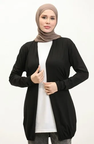 Viscose Vest Met Riem 0525-01 Zwart 0525-01