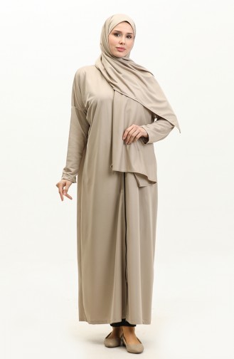 One Piece Practical Prayer Dress With Headscarf 1980-03 Mink 1980-03