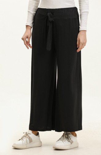 Wide Leg Viscose Trousers 0532-01 Black 0532-01