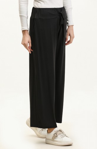 Wide Leg Viscose Trousers 0532-01 Black 0532-01