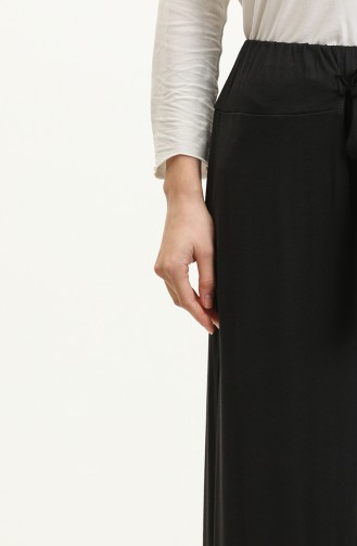 Wide Leg Viscose Trousers 0532-01 Black 0532-01