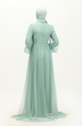 Abendkleid Mit Pailletten 6383A-08 Wassergrün 6383A-08