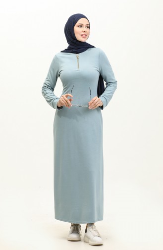 Zippered Dress 2144d-01 Blue 2144D-01