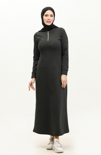 Kleid Mit Reißverschluss 2149B-01 Anthrazit 2149B-01