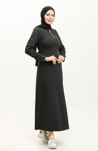 Kleid Mit Reißverschluss 2149B-01 Anthrazit 2149B-01