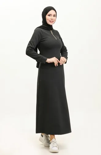 Zippered Dress 2149b-01 Anthracite 2149B-01