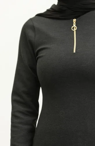 Zippered Dress 2149b-01 Anthracite 2149B-01