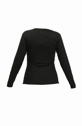 Viscose Body Met Lange Mouwen 0180-02 Zwart 0180-02