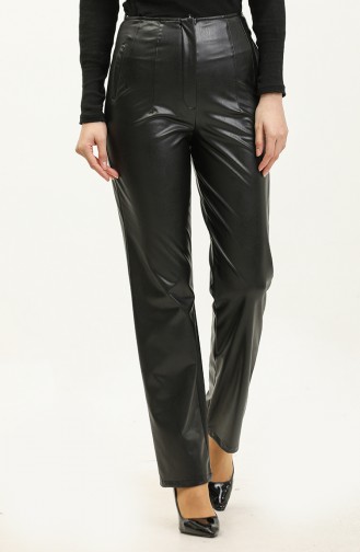 Pantalon En Cuir Noir 3144 439