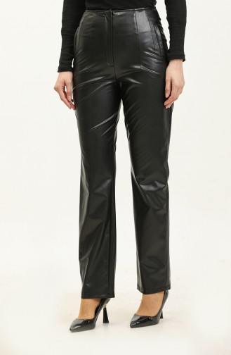 Pantalon En Cuir Noir 3144 439