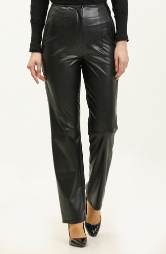 Pantalon En Cuir Noir 3144 439