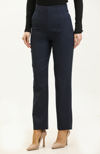 Fabric Trousers Navy Blue 3141 573