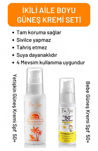 Güneş Family Set Original Size Adult And Child Sunscreen Protective Care Set 50 SPF 2Product 8683498410425