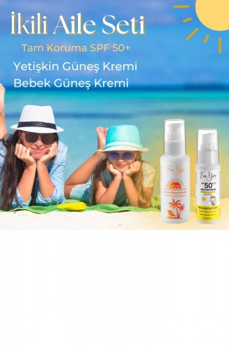 مجموعة Güneş Family Set الحجم الأصلي للعناية الواقية من الشمس للبالغين والأطفال، منتج 50 SPF 2 8683498410425