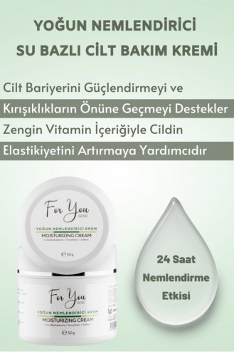 Yoğun Nemlendirici Su Bazlı Bakım Kremi Aloe Vera Hyaluronic Acid Moisturizing Cream 50Ml