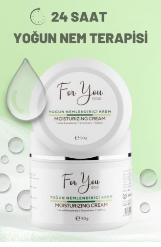 Yoğun Nemlendirici Su Bazlı Bakım Kremi Aloe Vera Hyaluronic Acid Moisturizing Cream 50Ml