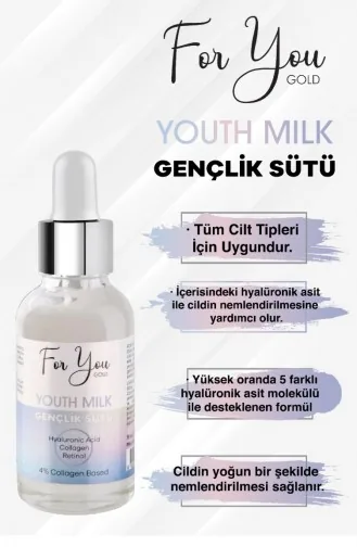 Gençlik Sütü Serumu Anti Aging Kırışıklık Karşıtı Retinol Collagen Hyaluronic Acid Yüz Serumu