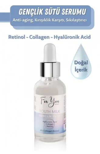 Gençlik Sütü Serumu Anti Aging Kırışıklık Karşıtı Retinol Collagen Hyaluronic Acid Yüz Serumu