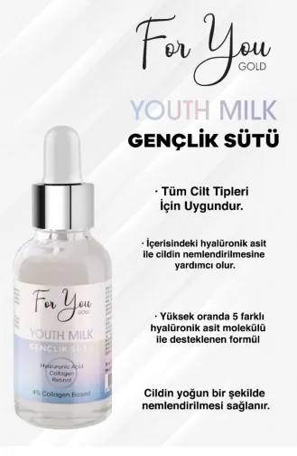 Gençlik Sütü Serumu Anti Aging Kırışıklık Karşıtı Retinol Collagen Hyaluronic Acid Yüz Serumu