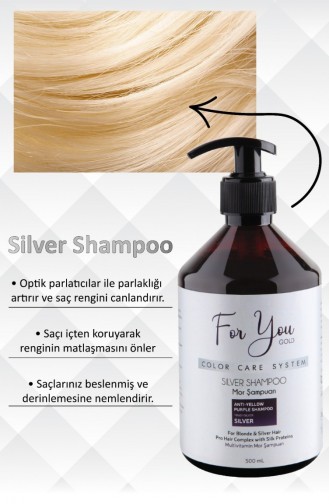 For You Gold Zilver Paars Shampoo Anti-Oranje Paars Zilver Shampoo 8683930641547
