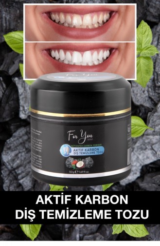 For You Gold Activated Carbon Tooth Cleaning Powder 50 Gr Extra Whitening Tooth Powder Mint 2Pcs 8698500846115