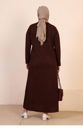 فستان الأم مقاس كبير من قماش جاكار العسل للسيدات 4756 بلاط 4756.kiremit