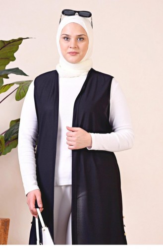 Long Large Size Vest Women All Seasons 4804 Black 4804.siyah