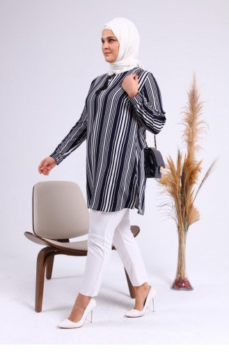Women`s Hijab Plus Size Clothing Stringed Summer Tunic 4942 Black 4942.siyah