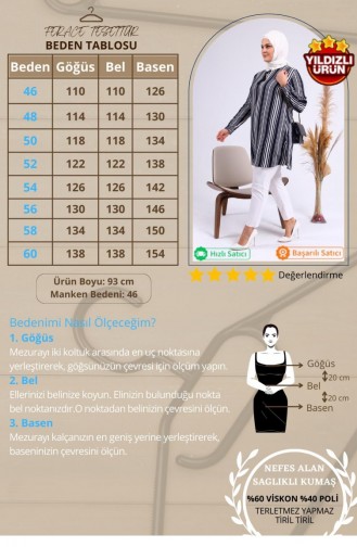 Women`s Hijab Plus Size Clothing Stringed Summer Tunic 4942 Black 4942.siyah