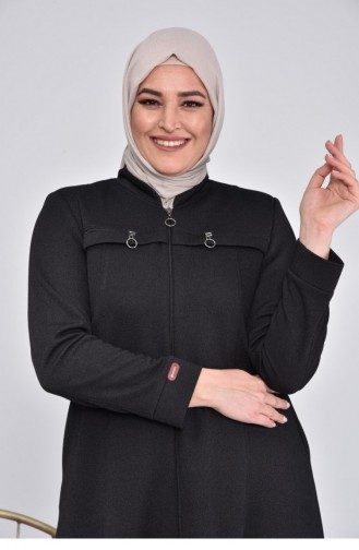 Manteau D`hiver Zippé Grande Taille Pour Femme Topcoat 5119 Noir 5119.siyah