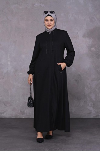 Plus Size Long Winter Full Length Women`s Topcoat 8625 Black 8625.siyah