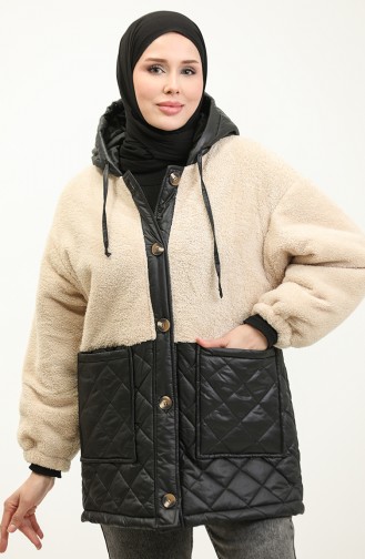 Manteau Peluche Noir K298 352