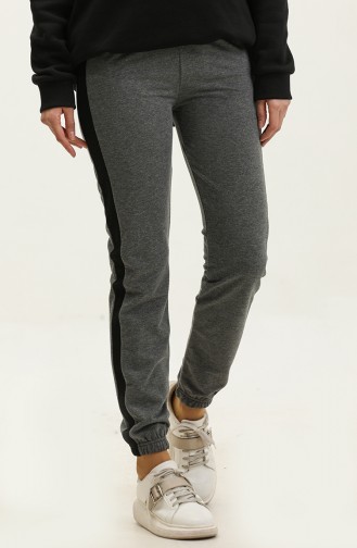 Joggingbroek Met Elastische Taille 23098-06 Zwart Antraciet 23098-06