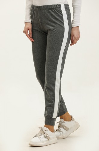 Joggingbroek Met Elastische Taille 23098-10 Antraciet Ecru 23098-10