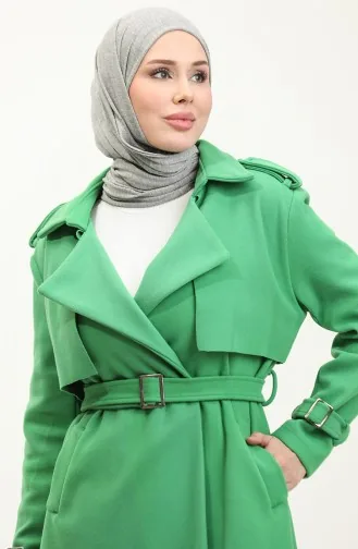 Epaulet Gestempelde Jas Groen K318 419