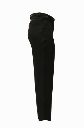 Enkellange Stoffen Broek Zwart 3059 562