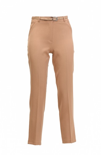 Ankle Length Fabric Trousers Brown 3059 564