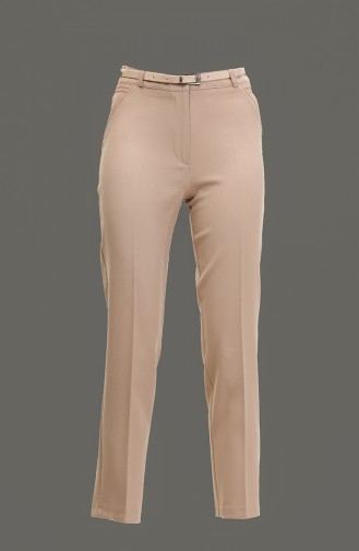 Enkellange Stoffen Broek Mink 3059 566